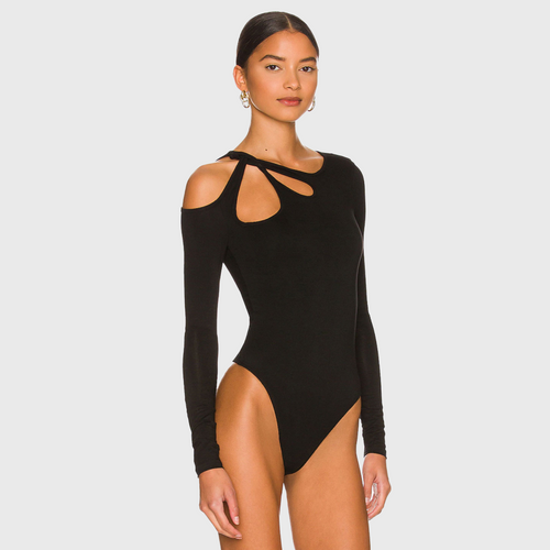Long Sleeve Open Shoulder Bodysuit