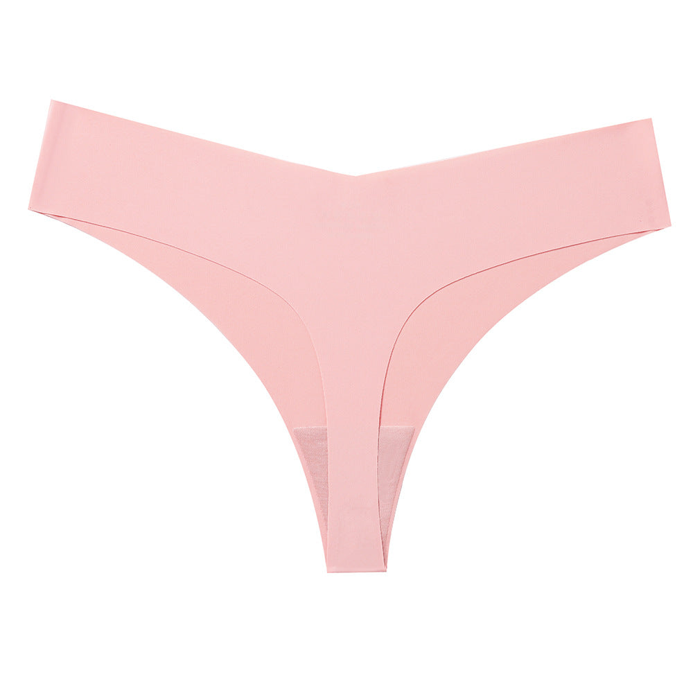 Seamless Ice Silk Women's Thong Underwear