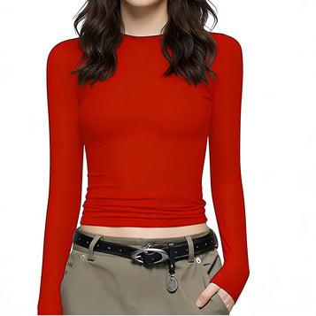 Women's Long Sleeve Round Neck T-Shirt