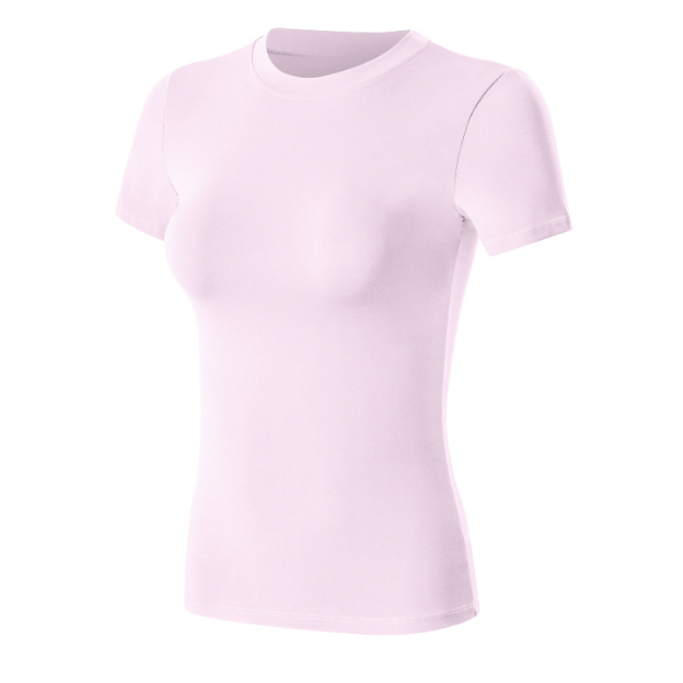 Bare-chested yoga shirt with short sleeves