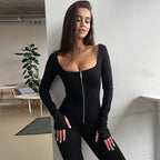 Women's Slim Fit Long Sleeve Jumpsuit
