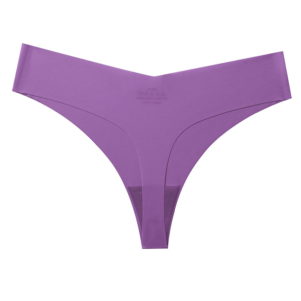 Seamless Ice Silk Women's Thong Underwear