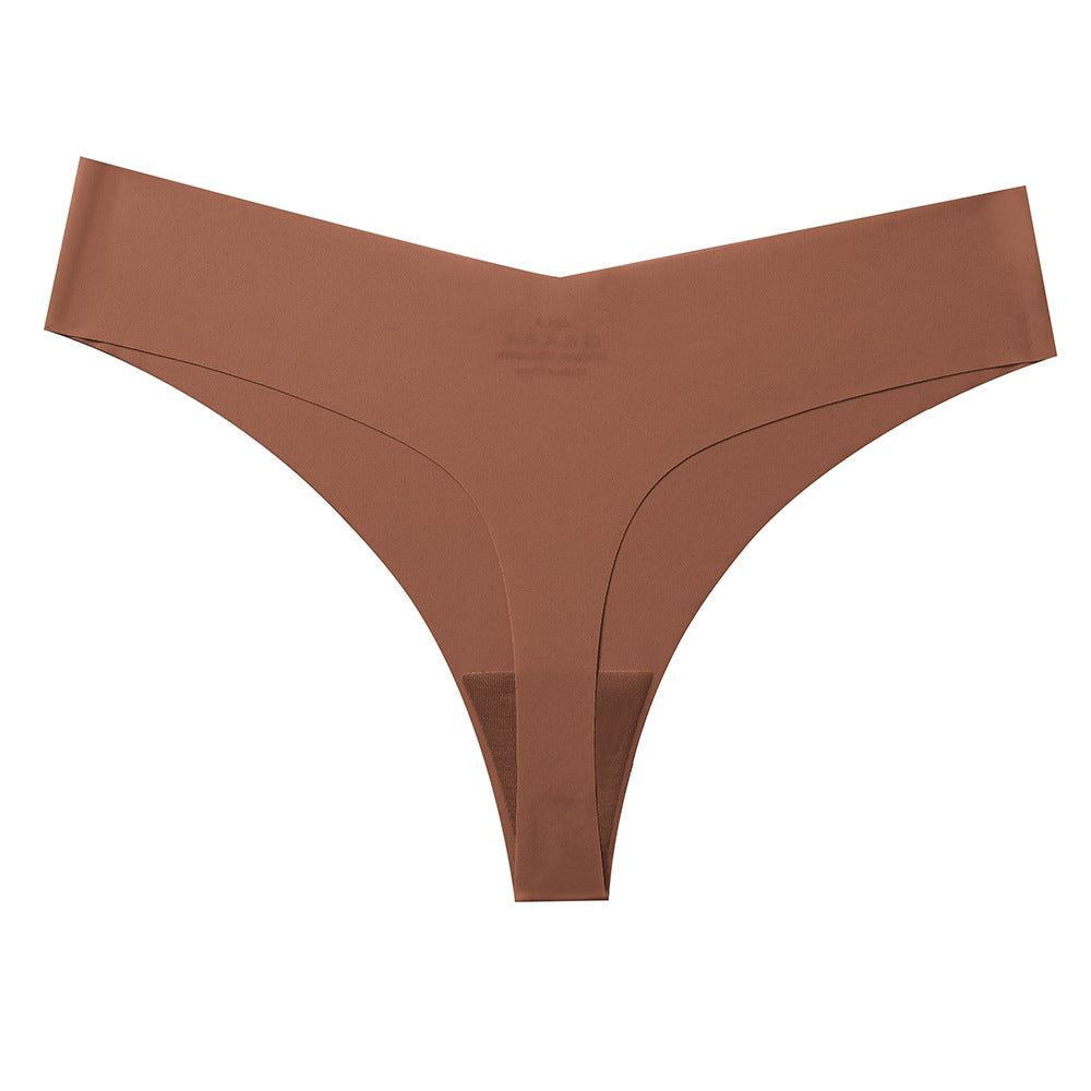 Seamless Ice Silk Women's Thong Underwear
