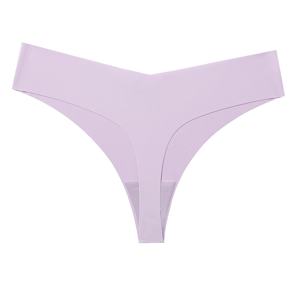 Seamless Ice Silk Women's Thong Underwear