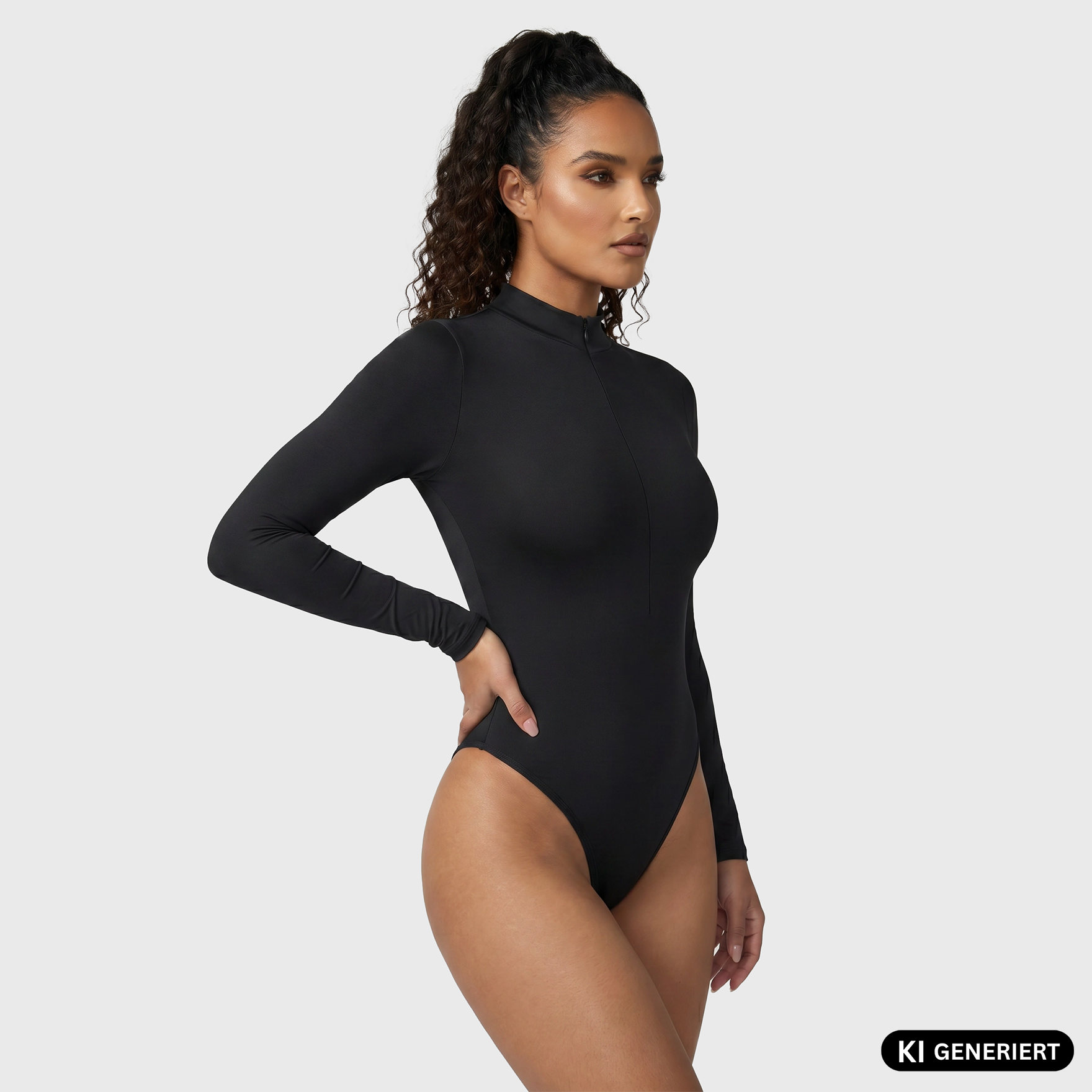 Long Sleeve Half-Zip Bodysuit