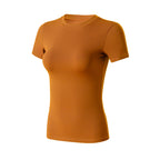 Bare-chested yoga shirt with short sleeves