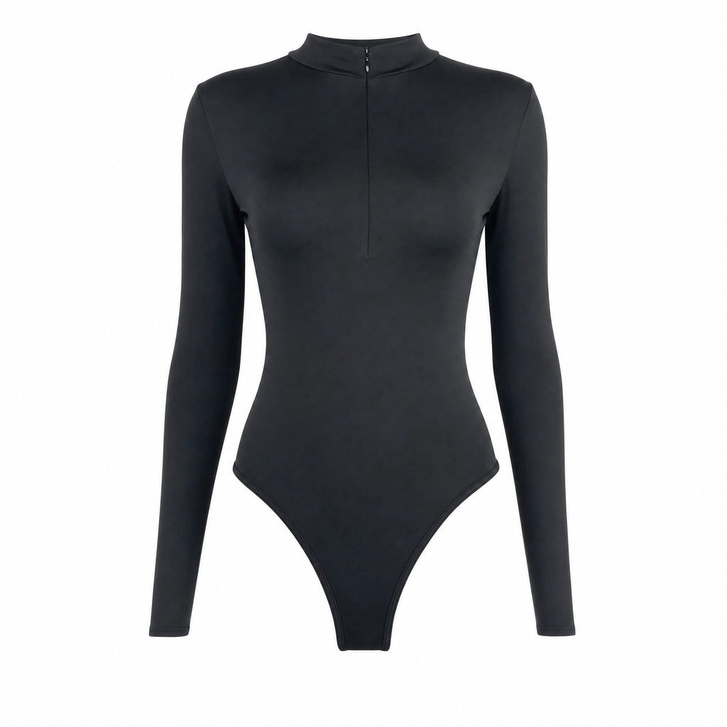 Long Sleeve Half-Zip Bodysuit