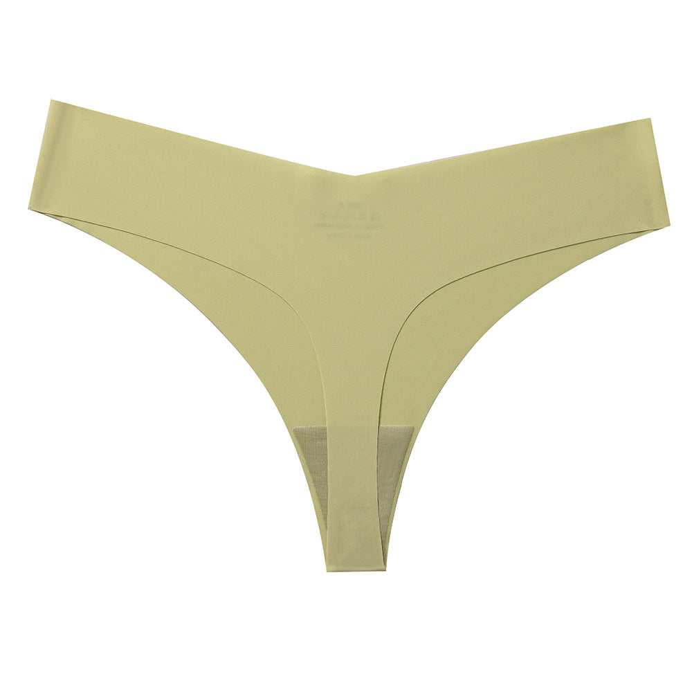 Seamless Ice Silk Women's Thong Underwear