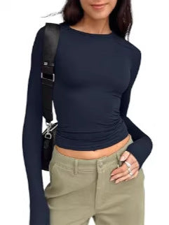Women's Long Sleeve Round Neck T-Shirt