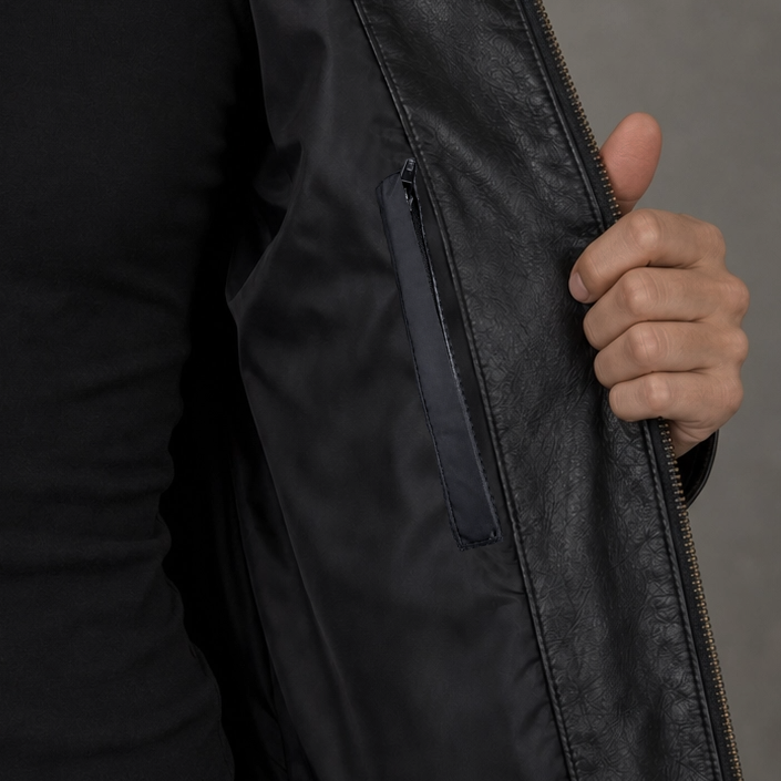 Hooded Leather Jacket