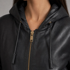 Hooded Leather Jacket