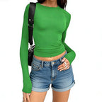 Women's Long Sleeve Round Neck T-Shirt