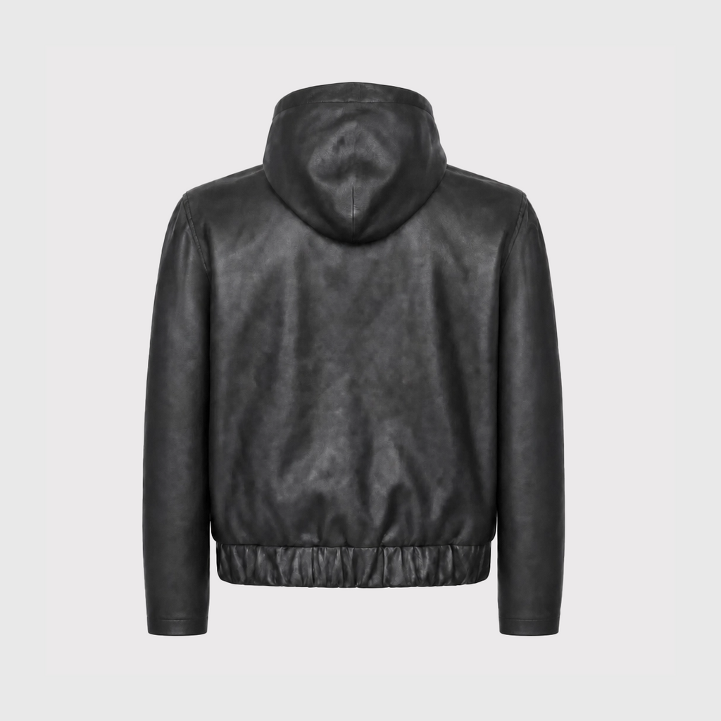 Hooded Leather Jacket