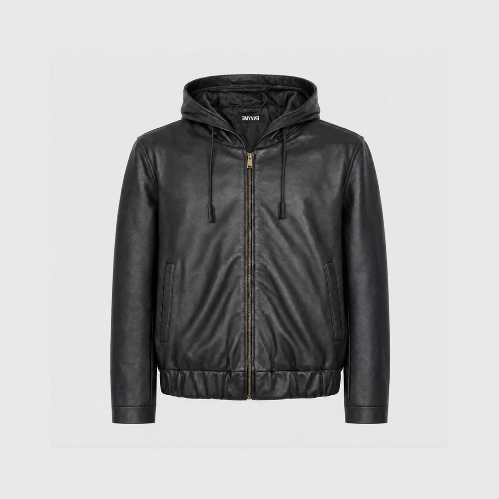 Hooded Leather Jacket