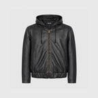 Hooded Leather Jacket