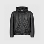 Hooded Leather Jacket