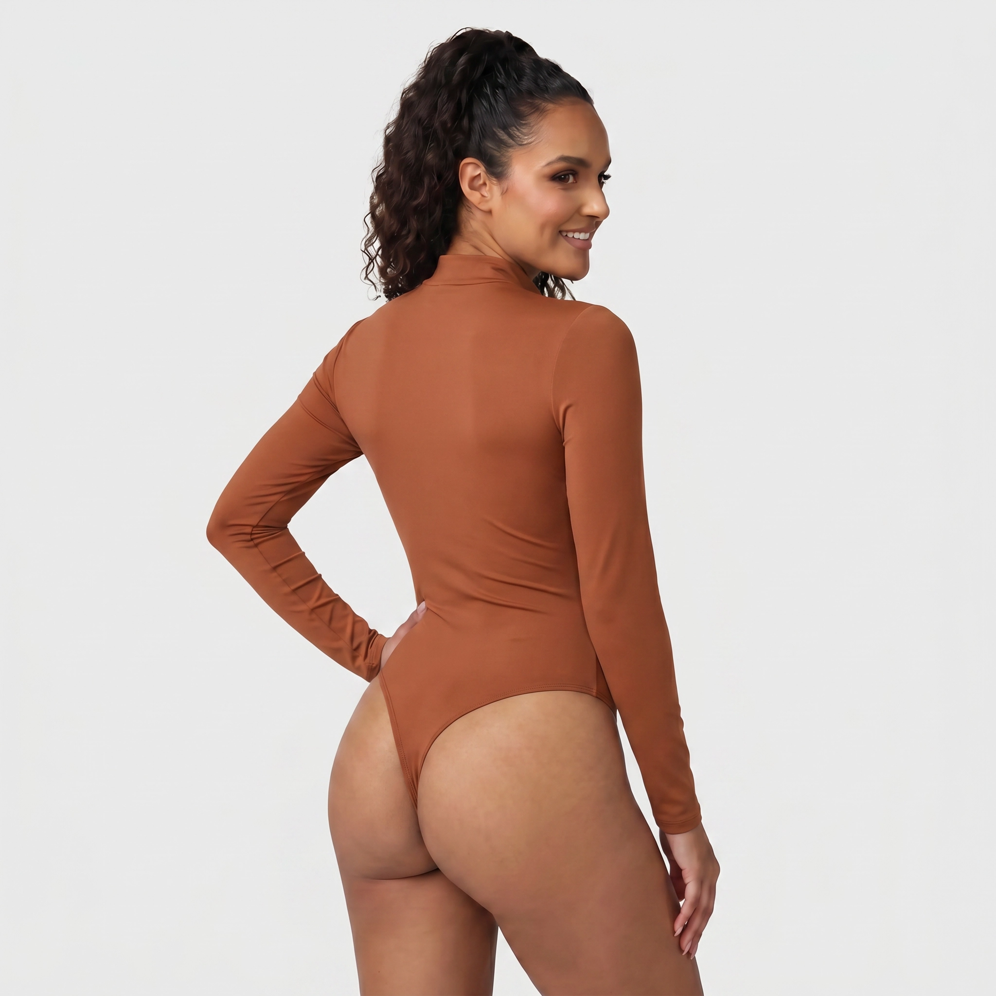 Long Sleeve Half-Zip Bodysuit