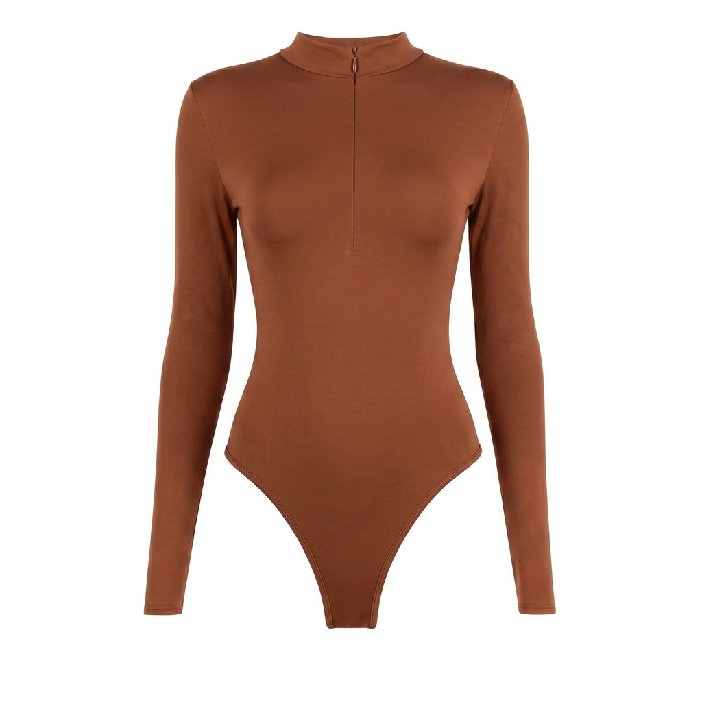 Long Sleeve Half-Zip Bodysuit
