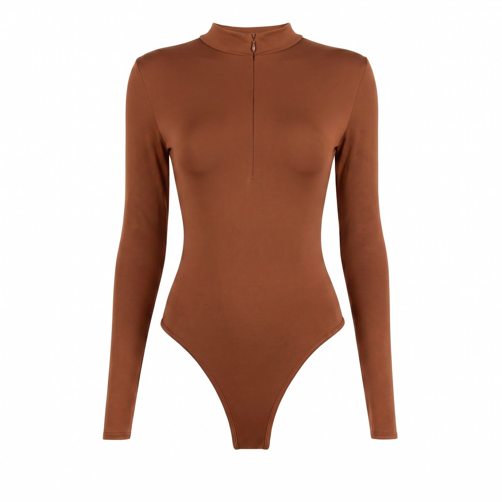 Long Sleeve Half-Zip Bodysuit