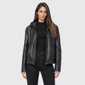 Hooded Leather Jacket