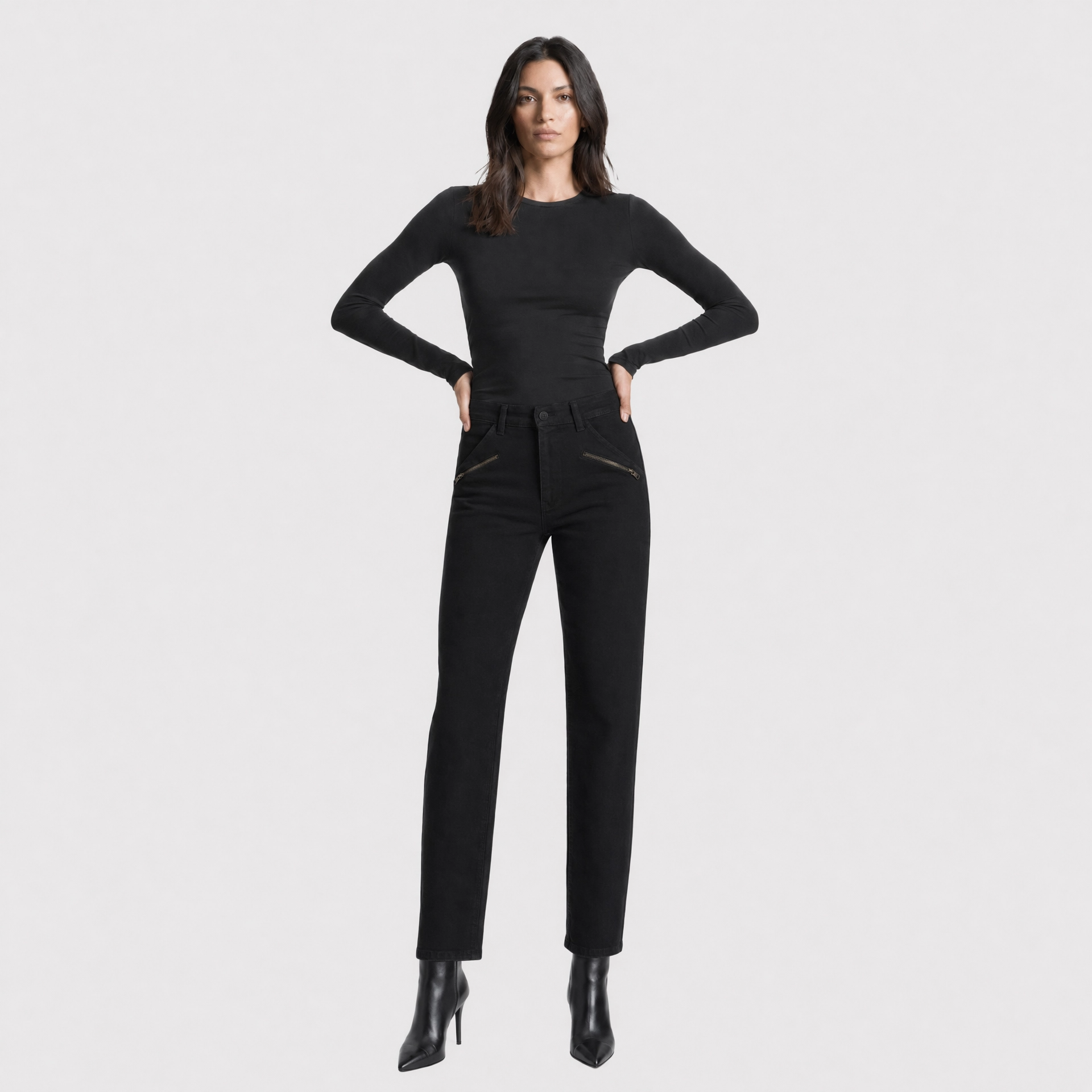 Zip Pocket Denim Jeans