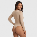 Long-Sleeve Scoop-Neck Bodysuit