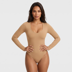 Long-Sleeve Scoop-Neck Bodysuit
