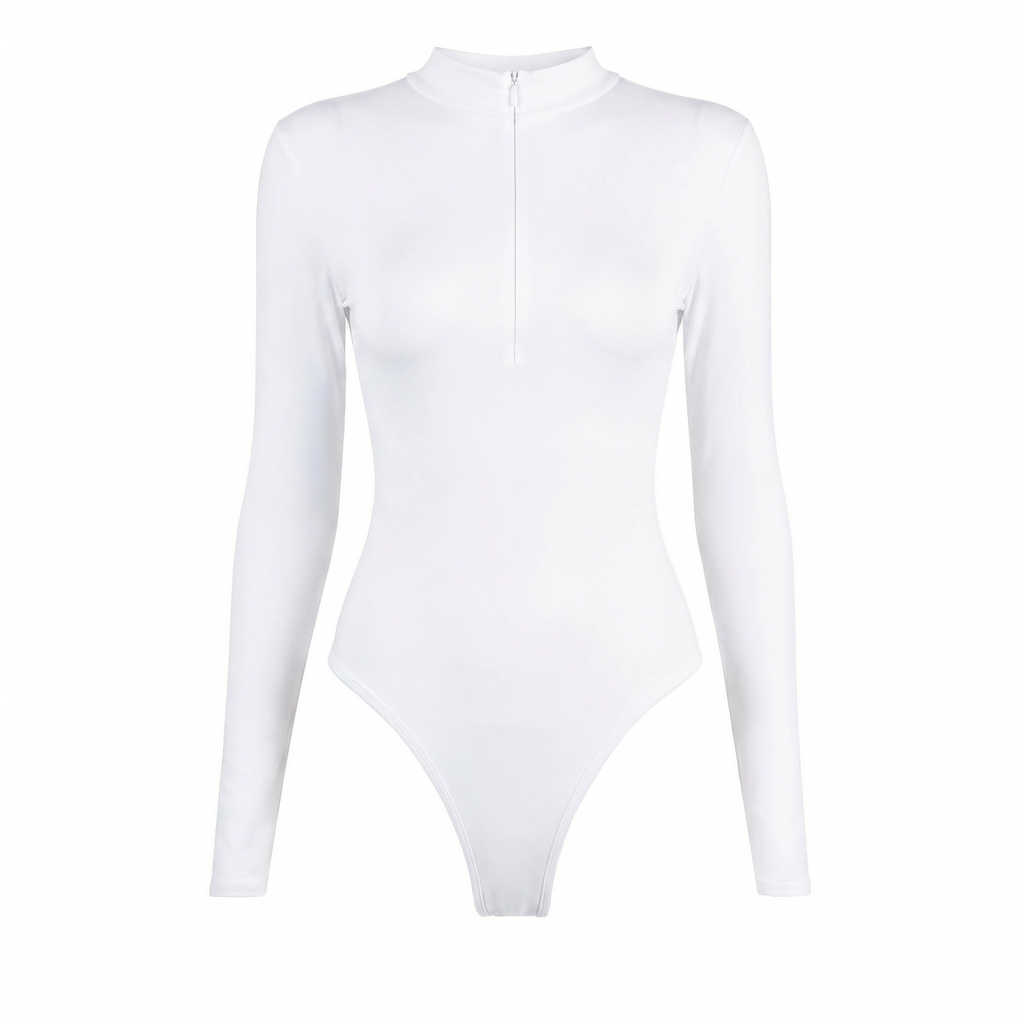 Long Sleeve Half-Zip Bodysuit