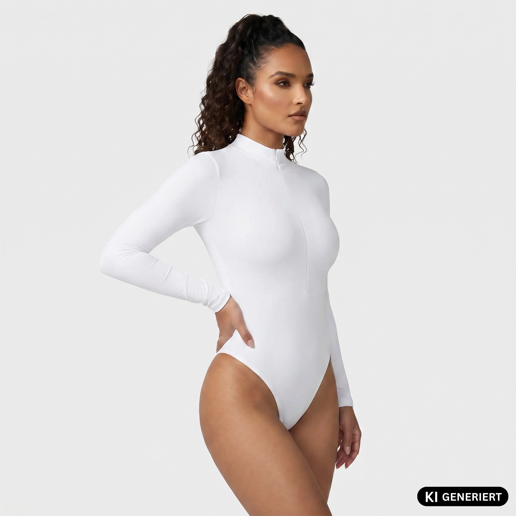 Long Sleeve Half-Zip Bodysuit